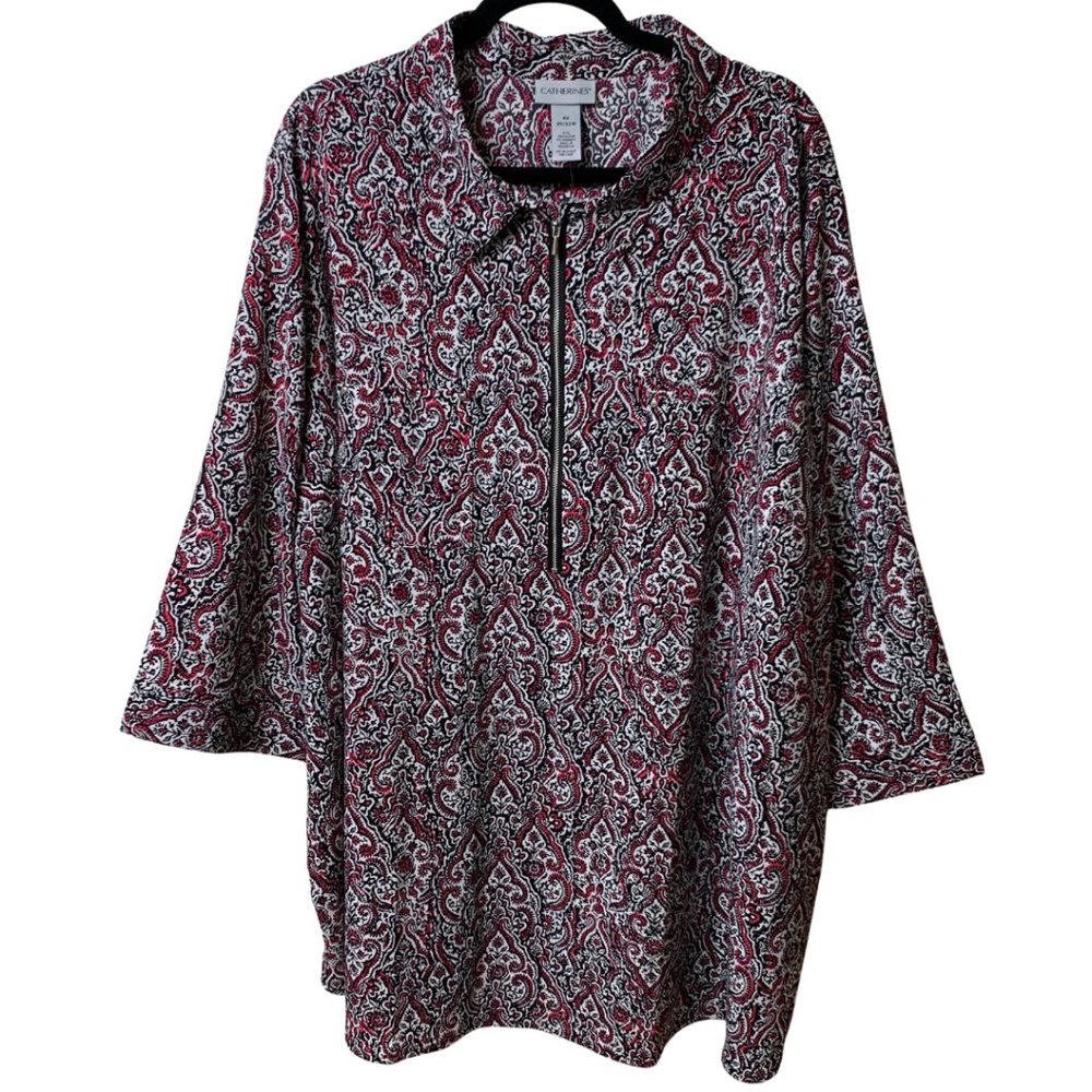 NWT Catherines Plus Size Blouse Tunic Long Lined 4X